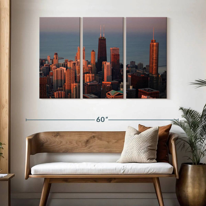 Sireci Chicago Sunset Glow, 32" H x 50" W