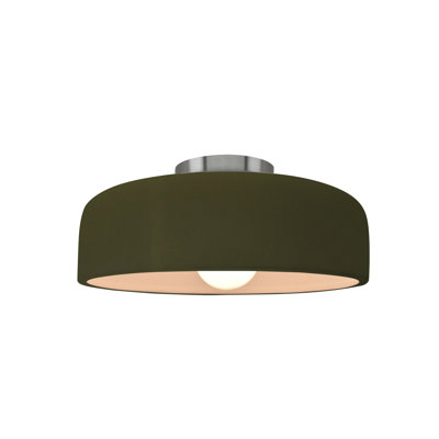 Radiance Ceramic Semi Flush Mount - Replaceable Bulb