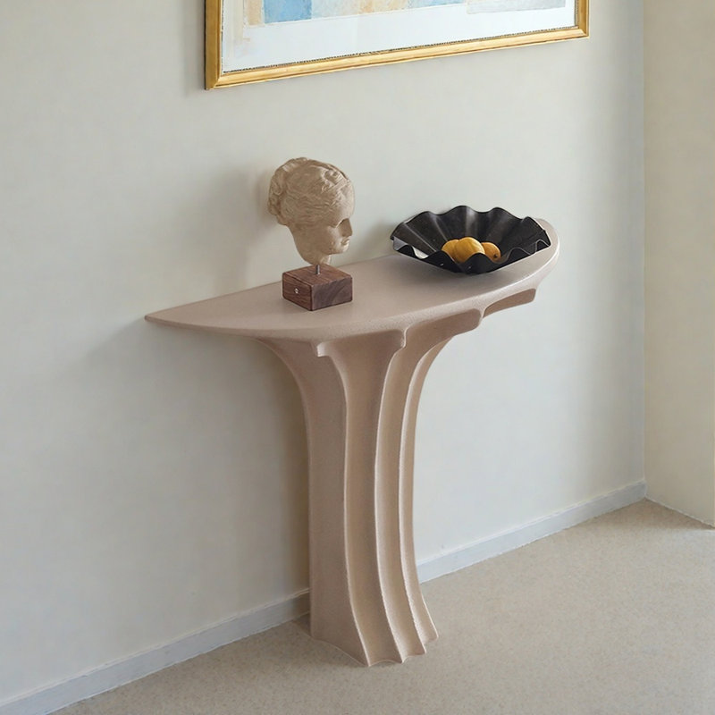 Mid-Century Modern Solid Wood Entry  Console