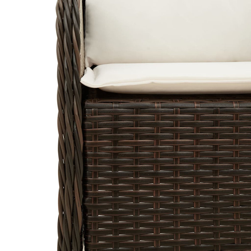 Chaises de patio avec coussins 2 pièces Lark Manor ™, Brun, Blanc