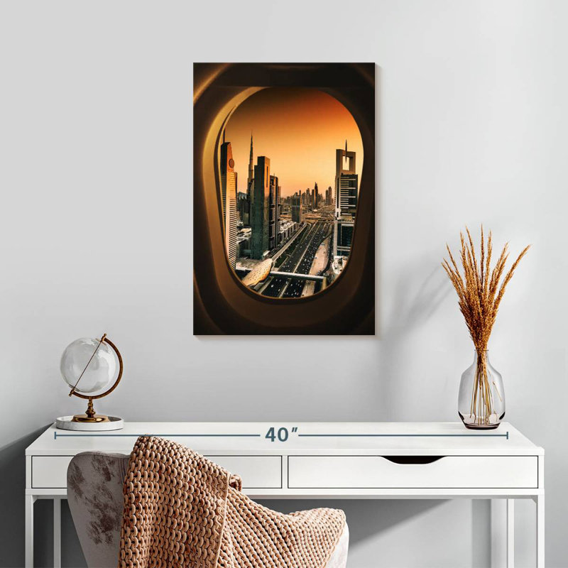 Sireci Dubai From Plane Window, 24" H x 16" W