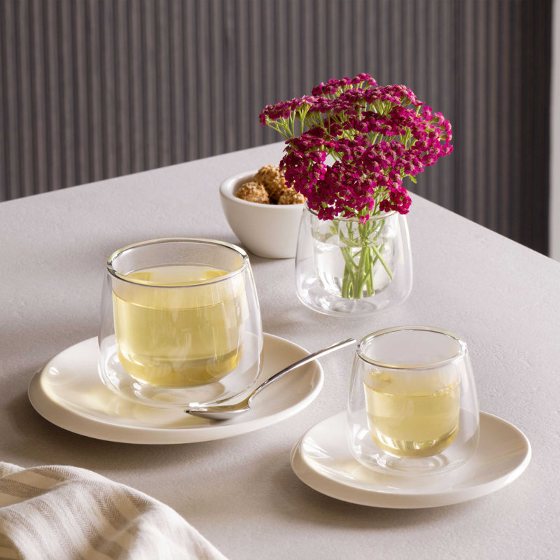 Villeroy & Boch – Artesano Hot & Cold Beverages Coffee Mug, Set of 2 Glasses, Double-Walled Glasses for Hot and Cold Beverages, 9 oz, Borosilicate Glass, Dishwasher-Safe, Microwave-Safe
