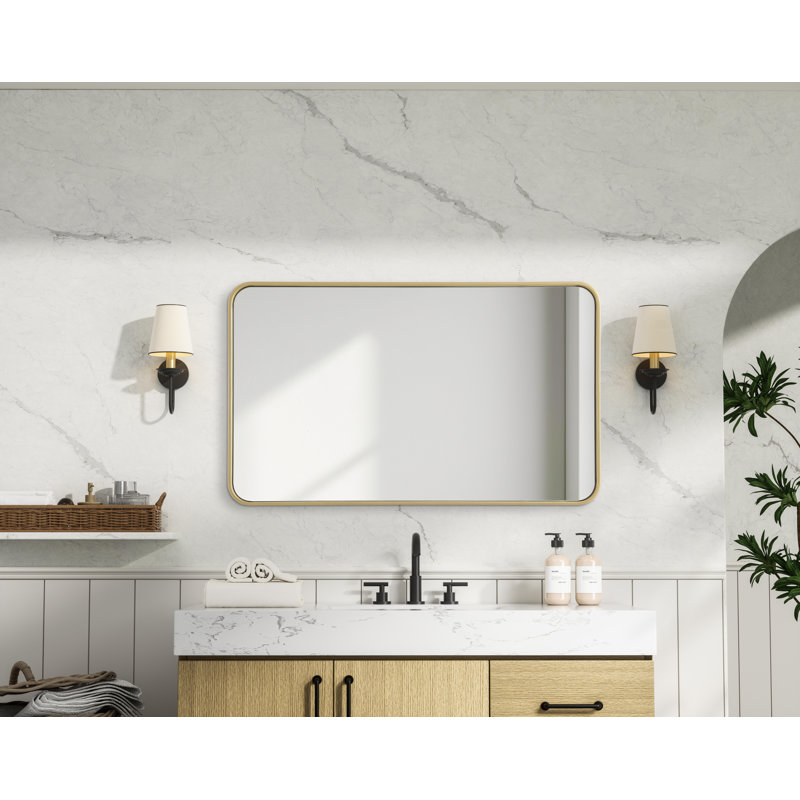 Erath Contour Metal Mirror, 40" x 24", Brass