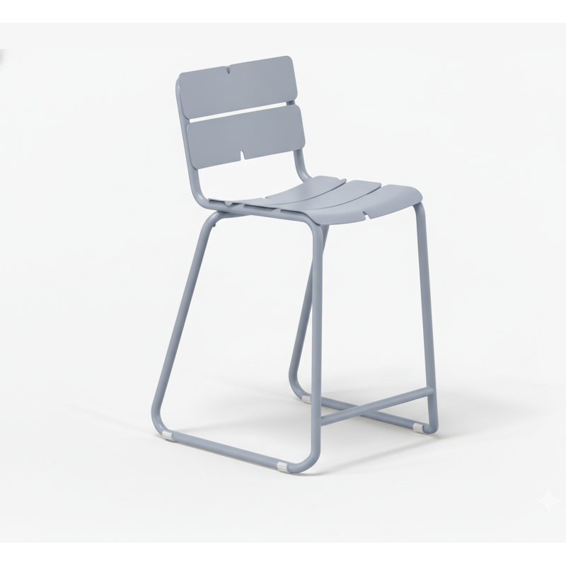 Tabouret de comptoir Corail, Bleu pastel