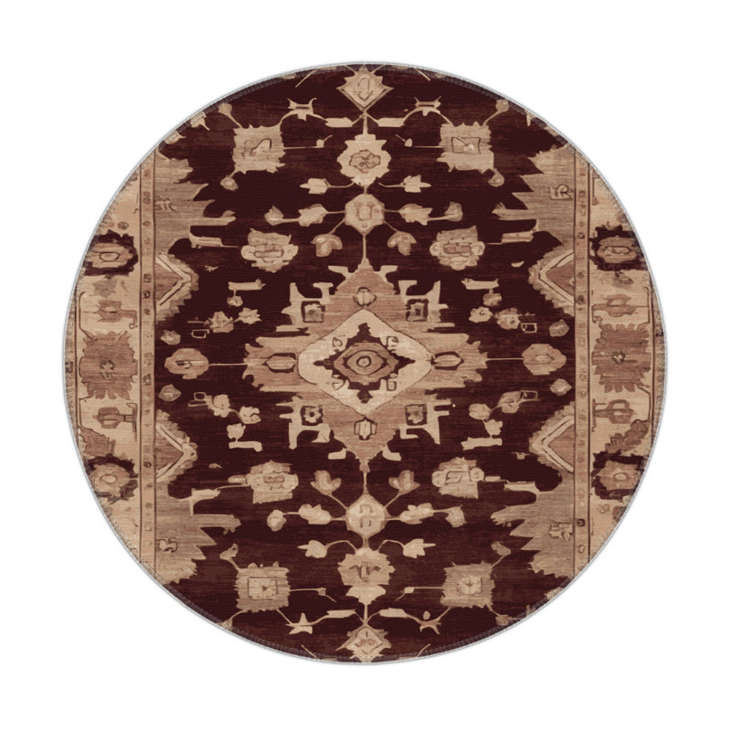 Overdyed Brown Indoor and Outdoor Area Rug, Rectangle 5' x 7'