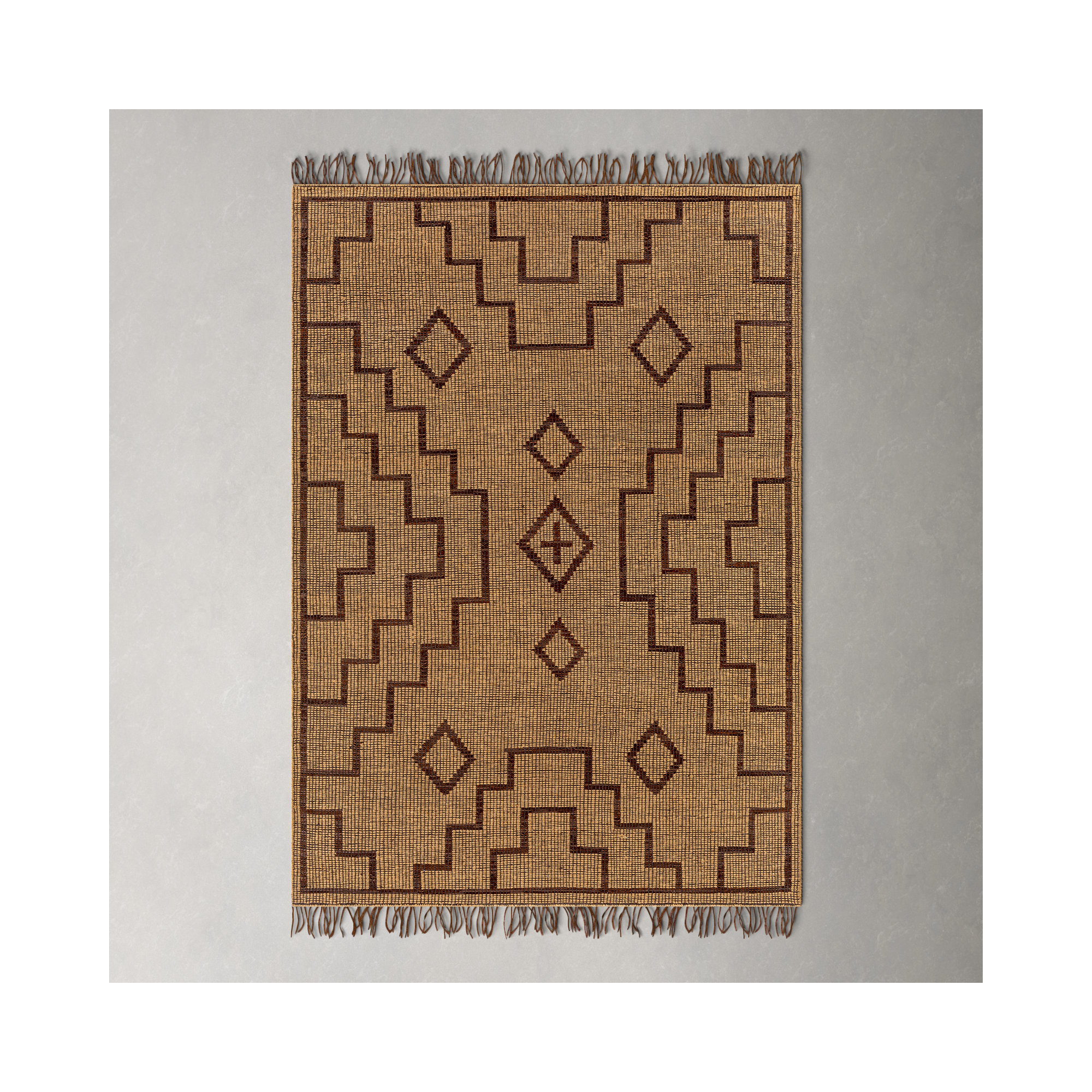 Alfi Handmade Tan Rug, Rectangle 12' x 15'