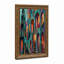 Art mural toile sarcelle et orange-133500709