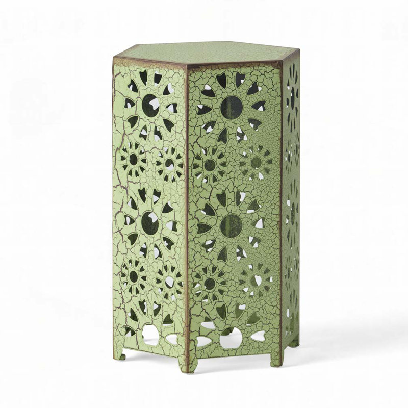 Outdoor&Indoor Hexagonal Side Table,End Table, Green