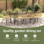 8 - Person Patio Dining Set with Rectangular Table
