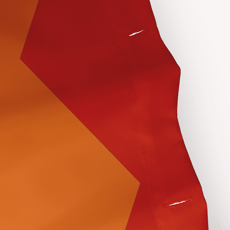 Rideau de douche en polyester à chevrons, Rouge / rose / blanc / orange
