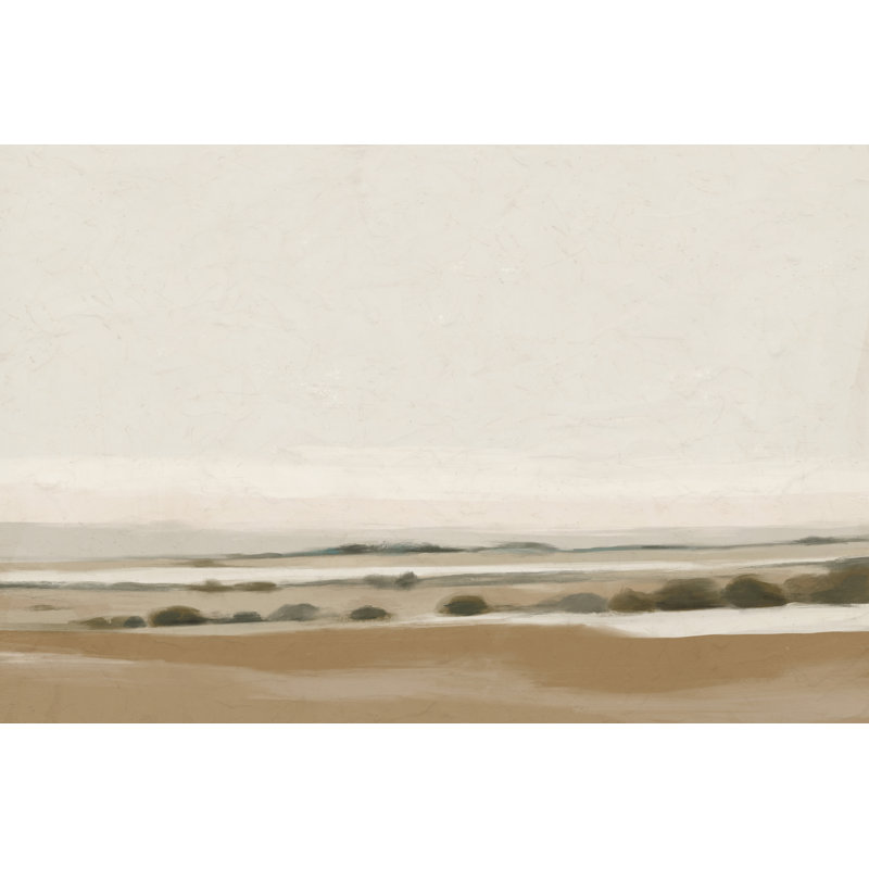 «Hazy Frontier II» par Victoria Barnes - peinture sur toile tendue, H 32 po x l 48 po