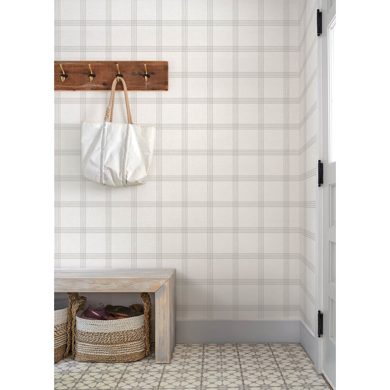 Papier peint à carreaux Twain Dove, Gray