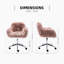 Chaise de travail en fausse fourrure Ratchel-1220732900