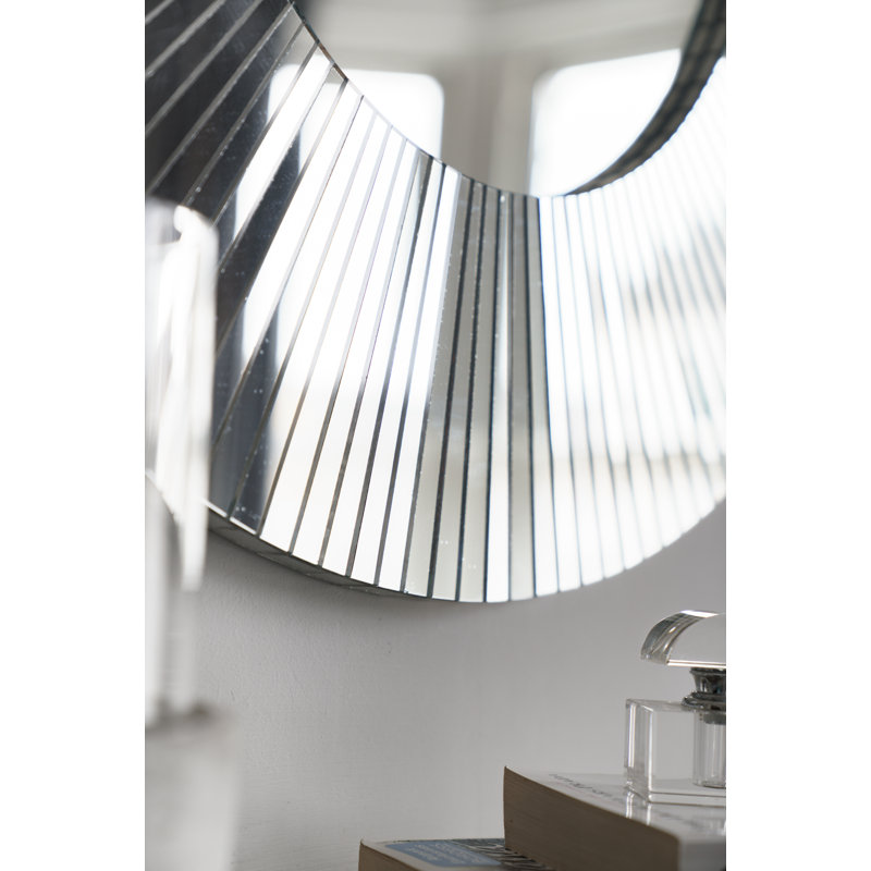Chriopher Flat Wall Mirror, Navy Blue, 100cm H