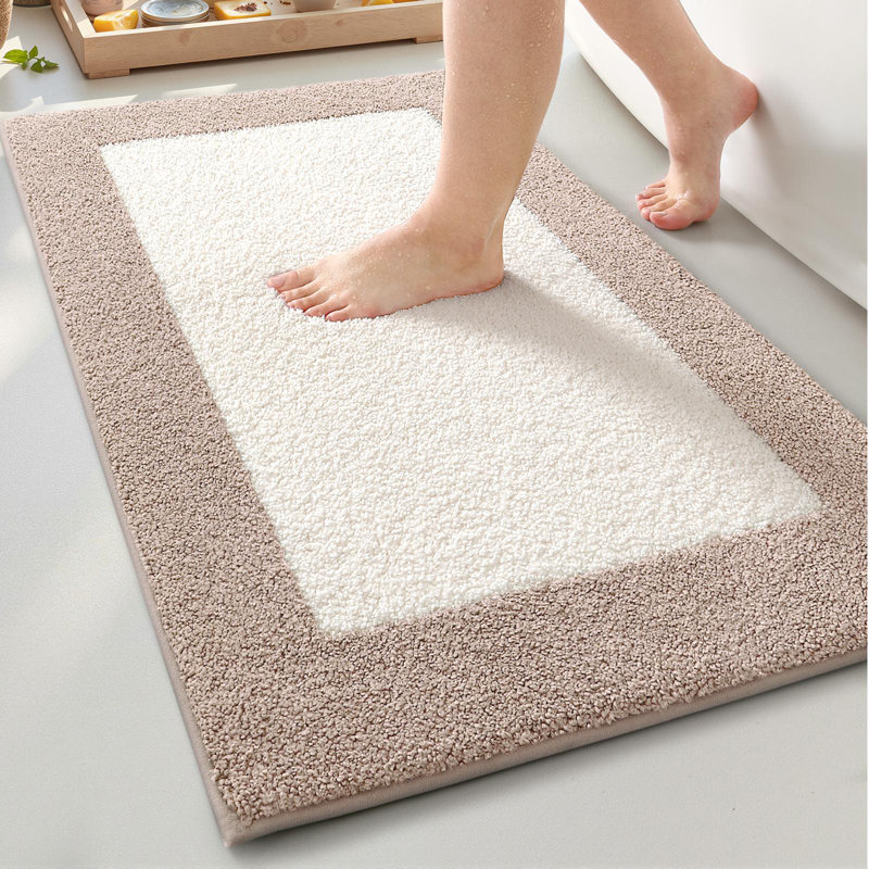 Tapis de bain avec envers antidérapant, Simple - L 36 po x l 24 po, Brun