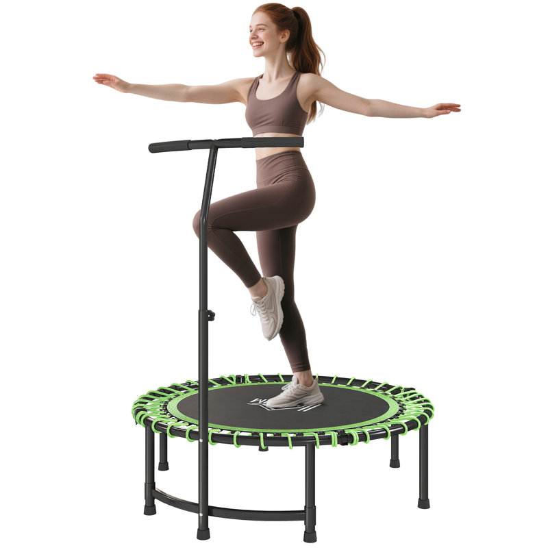 George Oliver 114cm Round Fitness Trampoline, Green