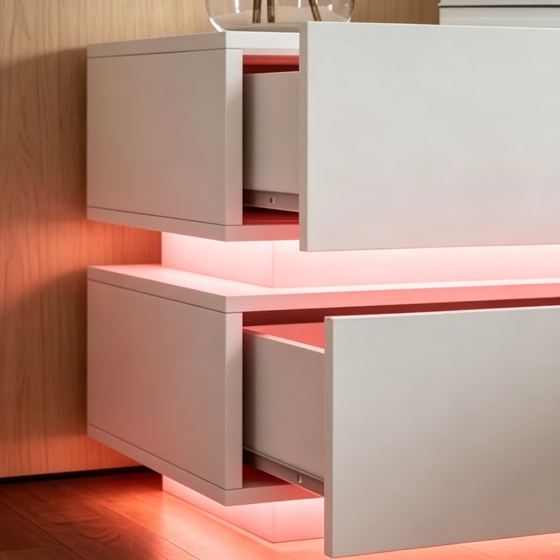 Ensemble de 2 tables de chevet pour table de chevet moderne