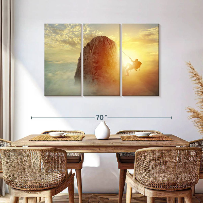 Sireci Adventurous Man Climbing, 36" H x 57" W