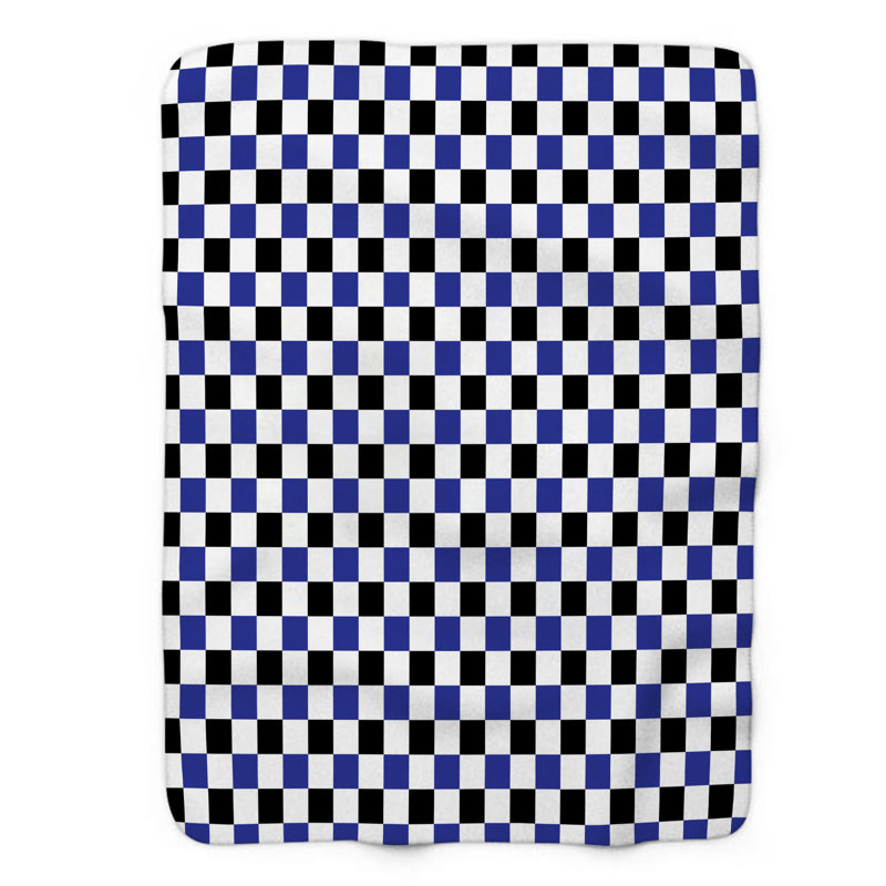 Bleu royal - 1 pièce Sherpa Premium, Lit simple