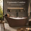 67.3" x 29.7" Freestanding Soaking Cement Bathtub-175628160
