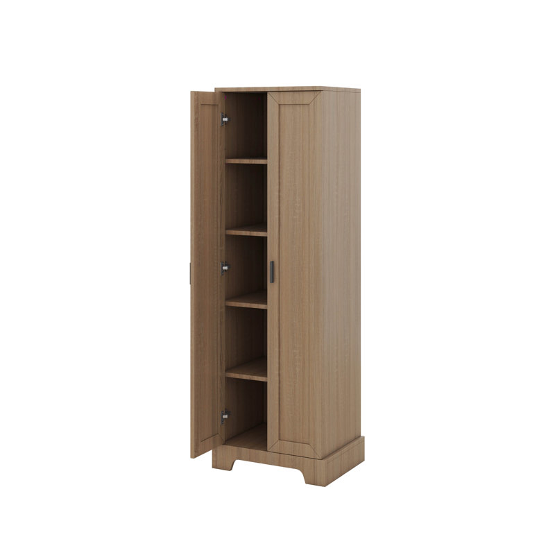 Storage Cabinet With Two Doors For Bathroom, Office, Adjustable Shelf