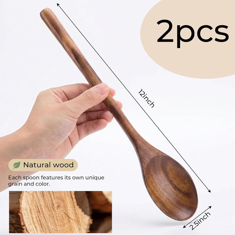 2 cuillères à cuisson en bois