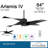 64" Artemis 4 Blade LED Standard Ceiling Fan with Light Kit Included-27688509