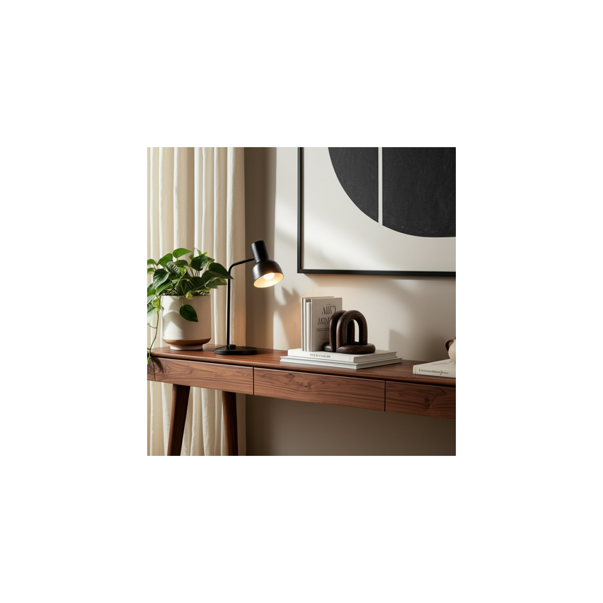 Zeppelin Wood, Set Of 2 7" Loopy Bookends, Round, Dark Brown