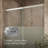 Elate Tall Sliding Shower Door, 75-1/2-In H X 62-1/4 - 65-5/8-In W With Heavy 5/16-In Thick Crystal Clear Glass With Privacy Band-55870993