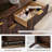 Fluted 7 Drawers Dresser 54in Wide Modern Chest of Drawers with Faux Marble Top Dresser TV Stand Wood Drawer Organizer Walnut Brown-374287514