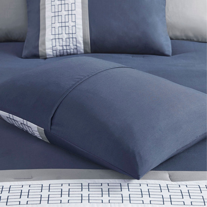 8 Piece Embroidered Comforter Set