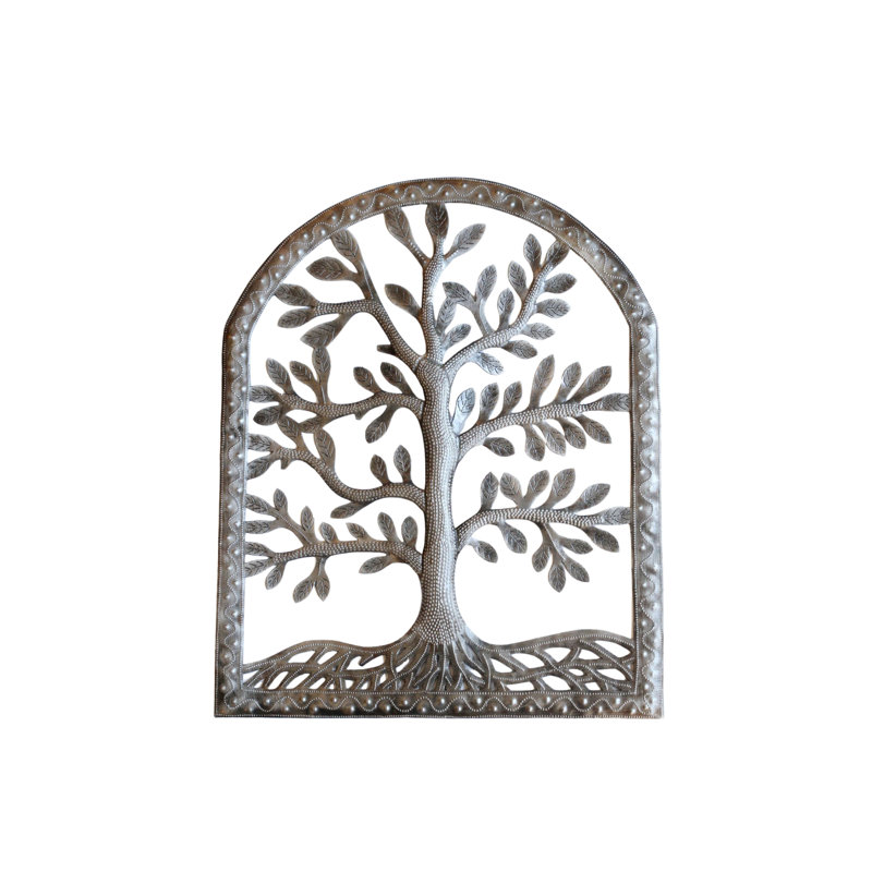 Arbre de vie haitien, art en métal - arche