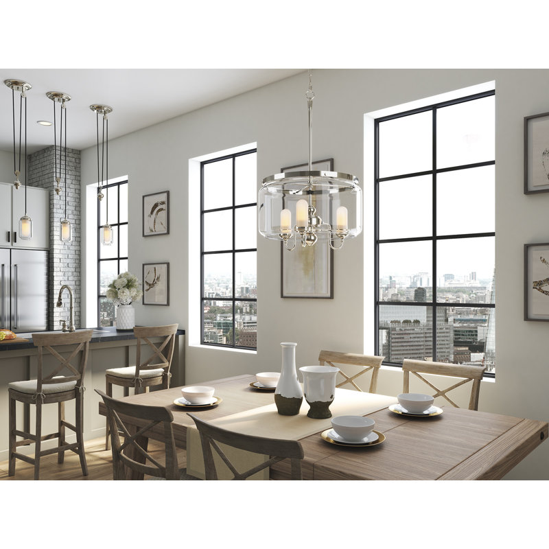 Artifacts® 3 - Light Lantern Drum Chandelier, Oil Rubbed Bronze