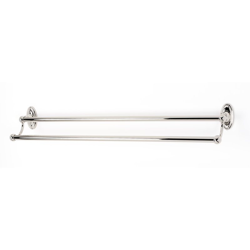 Classic Traditional Double Towel Bar, Polished Nickel