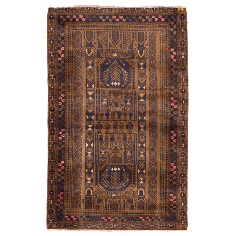 Teimani Brown Rug 3'6" x 5'7"