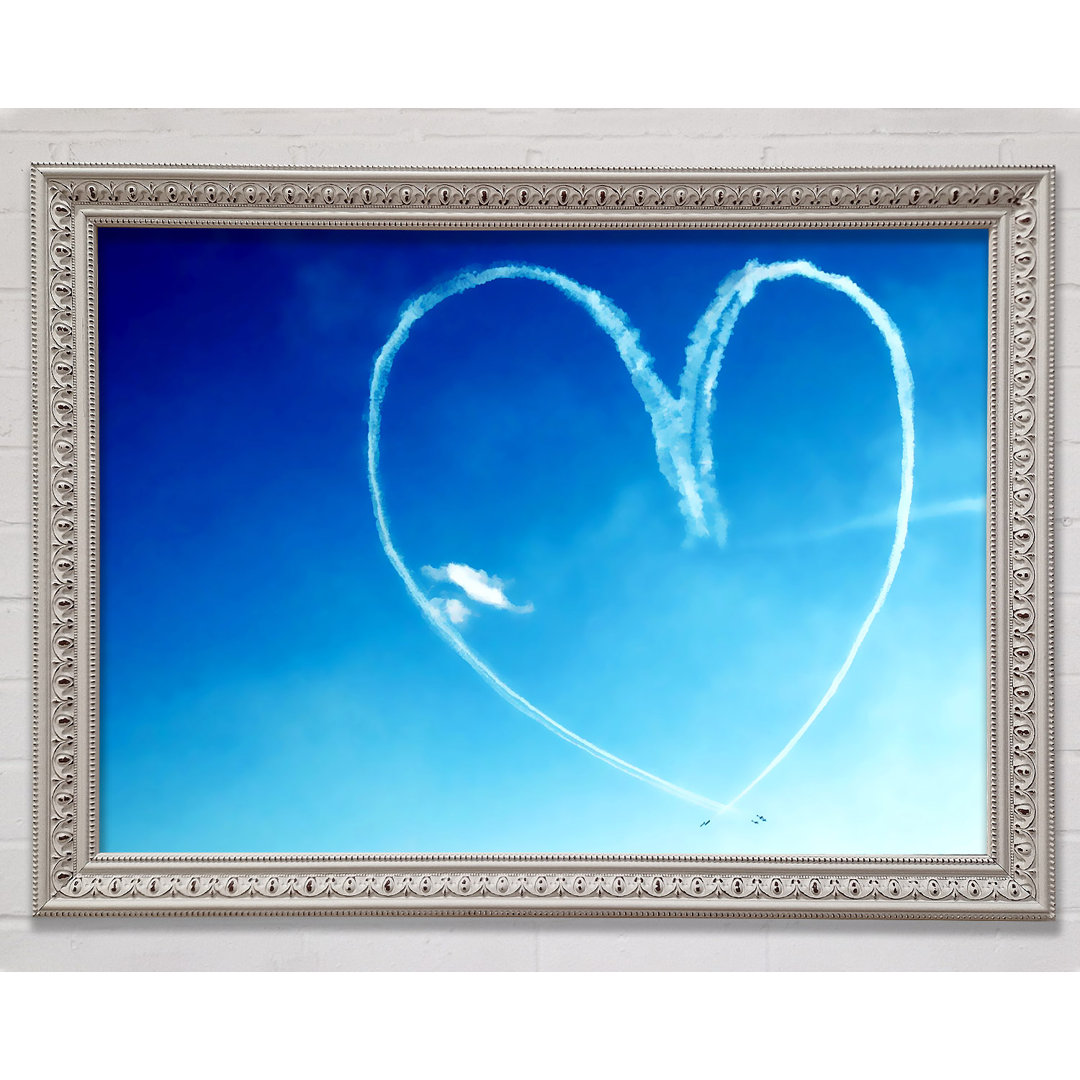 Love Heart Skies - Einzelner Bilderrahmen Druck