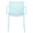 55 Inch White Modern Table And 4Pcs Blue Stackable Pp Armchairs For Indoor/Outdoor Environments, All-Weather Non-Slip Metal Legs, Ergonomic Chair Design, High-Grade Tabletop, -, , , Structure,-807088324