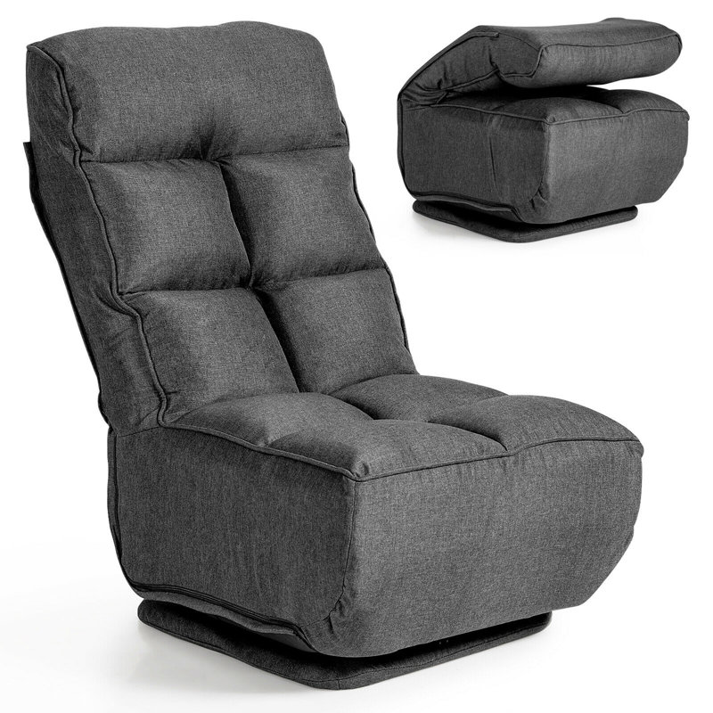Fauteuil de jeu inclinable et réglable Trule, Gris