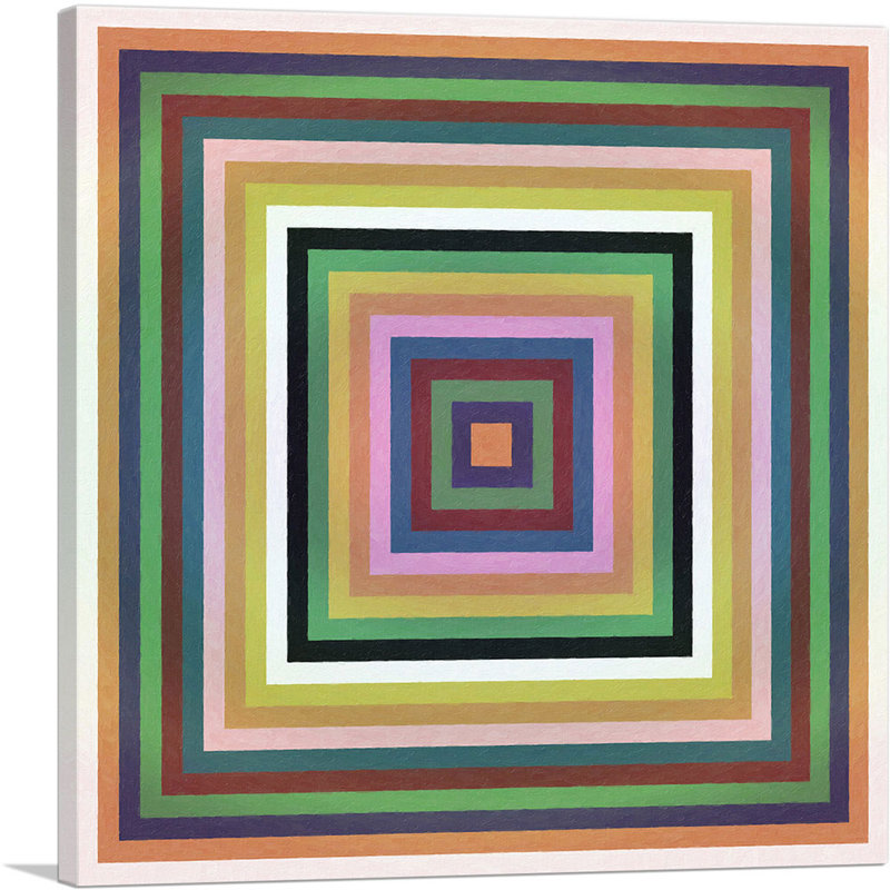 Mid-Century Modern Perfects in Contraste Colors - Reproduction d'art graphique sur toile tendue