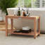 Banc de douche en bois de teck avec tabouret de douche avec tablette de rangement pour adultes-2005835780