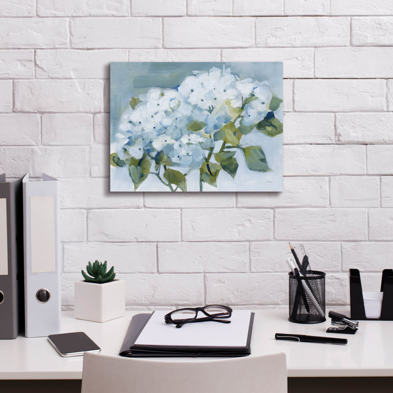 "Epic Graffiti" Spring Cottage Hydrangeas "par Katrina Pete, art mural sur toile, H 12 po x l 16 po x P 0,75 po