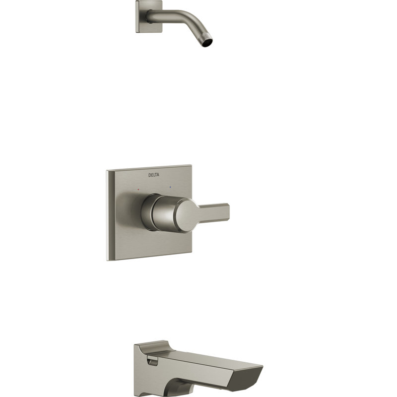 Pivotal Tub and Shower Faucet, Lumicoat Stainless