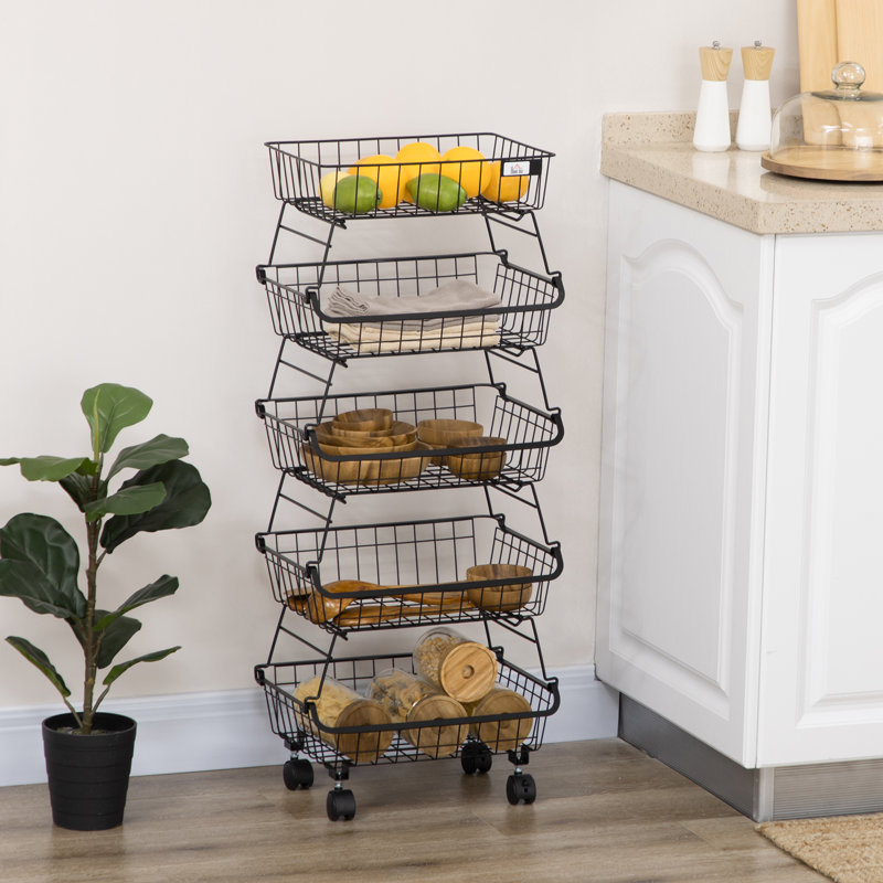 Steel Freestanding Storage Basket