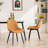Chardee Upholstered Dining Chairs Faux Leather Waterproof Side Chair with Metal Frame-1629585642