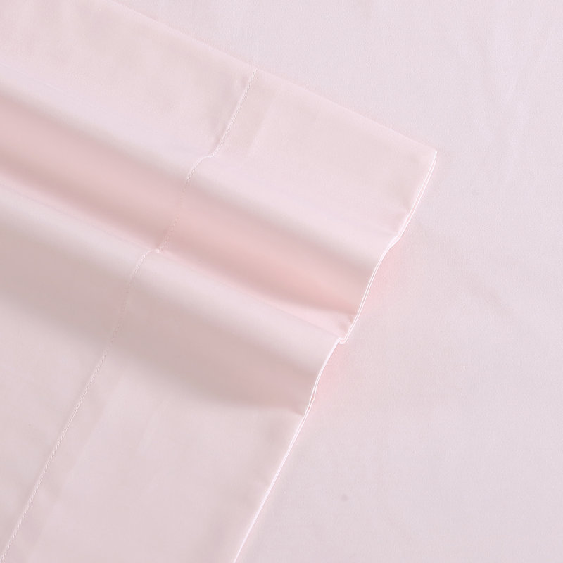 Laura Ashley Cotton Sateen Blend Solid Sheet Set, Pink, King