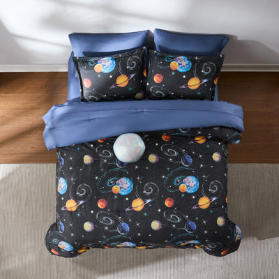 Mysterious Universe Black/Navy Comforter Set