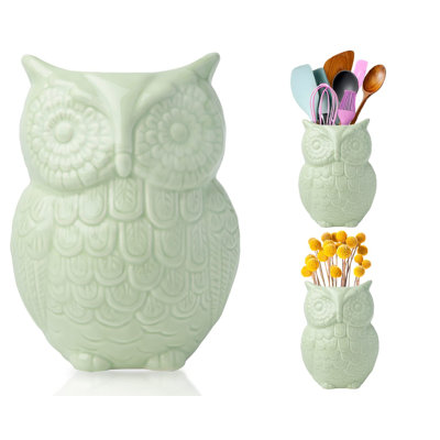 Vaisselle et porte-ustensiles en céramique Owl