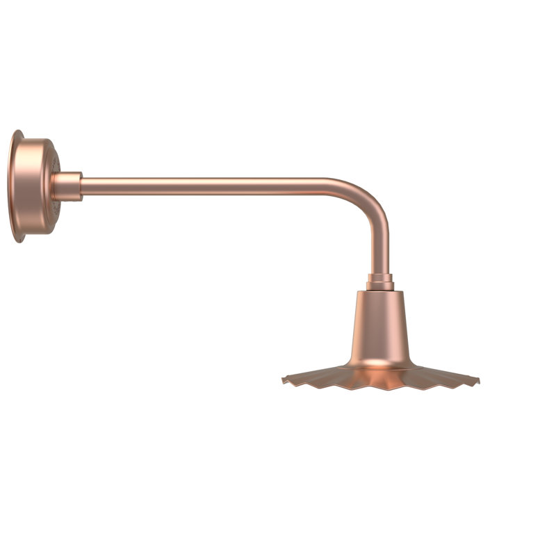 Iris LED Wall Light, 7.5" H x 12" W x 12" D, Solid Copper