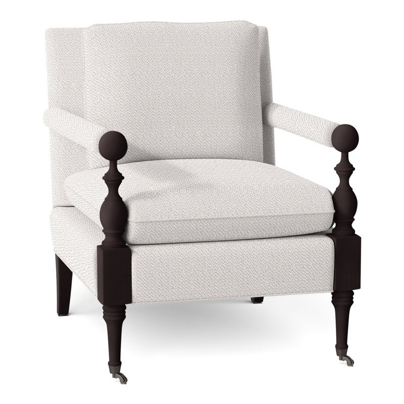 Leslie Armchair, Espresso, Perigold Elements White Sands