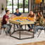 Table de jeu hexagonale DEL pour 6 joueurs, idéale pour les fêtes et les familles.